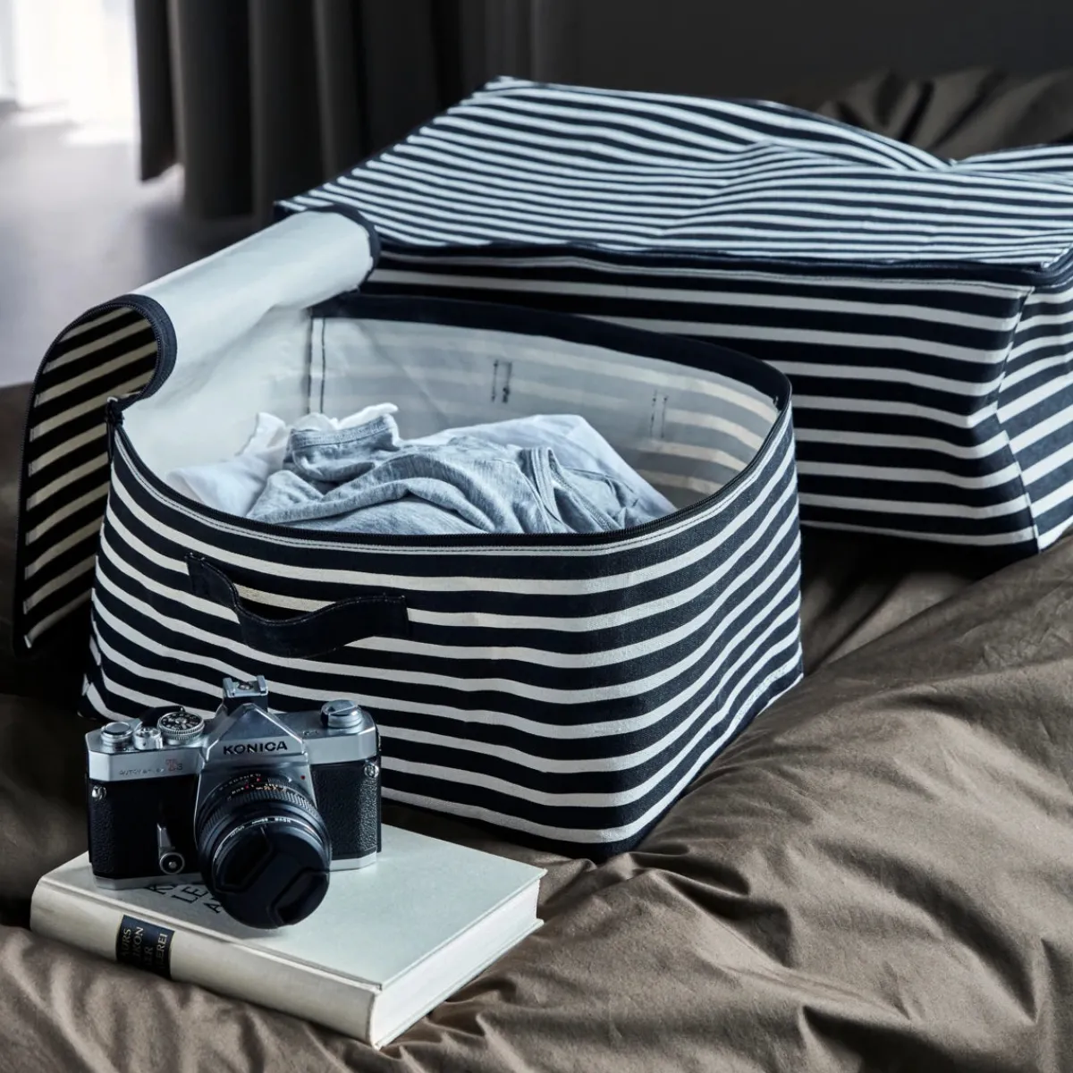 House Doctor Aufbewahrung|Aufbewahrung|Aufbewahrung, HDCanva, Schwarz/Off-Weiß