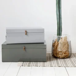 House Doctor Aufbewahrung|Aufbewahrung|Aufbewahrung, Metal, Grau/Grün