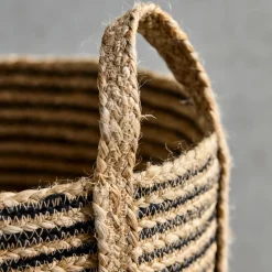 House Doctor Aufbewahrung|Aufbewahrung|Aufbewahrungskorb, HDDungi, Schwarz;Natur