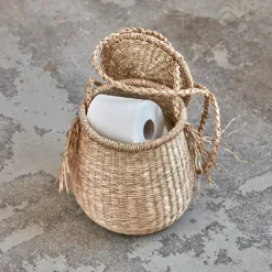 House Doctor Badezimmeraccessoires|Aufbewahrung Im Badezimmer|Aufbewahrungskorb, HDIsa, Natur