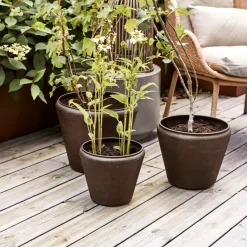 House Doctor Blumentöpfe|Blumentöpfe|Blumentopf, HDFunnel, Antikes Braun