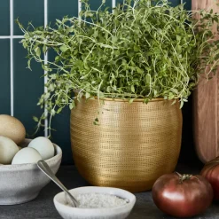 House Doctor Heimdekor|Blumentöpfe Und Übertöpfe|Blumentopf, HDSpot, Gold