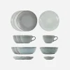 House Doctor Geschirr|Geschirr|Brunch-Set, HDRustic, Grau;Blau