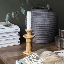 House Doctor Heimdekor|Teelichthalter Und Kerzenständer|Candle stand, HDRaag, Yellow