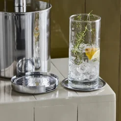 House Doctor Cocktailzubehör|Cocktailzubehör|Coasters, HDCoaster, Silber-Finish