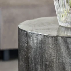 House Doctor Beistelltische Und Nachttische|Beistelltische Und Nachttische|Couchtisch, Rota, Gebürstetes Silber