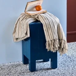 House Doctor Heimtextilien|Decken Und Tagesdecken|Decke, HDLines, Schwarz;Off-White