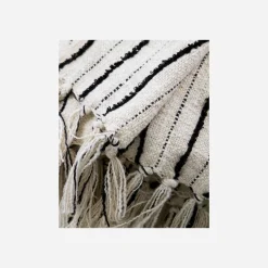 House Doctor Heimtextilien|Decken Und Tagesdecken|Decke, HDLines, Schwarz;Off-White