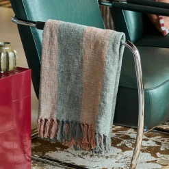 House Doctor Heimtextilien|Decken Und Tagesdecken|Decke, HDPonra, Khaki;Rot gebrannt