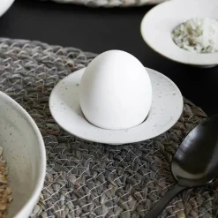 House Doctor Geschirr|Geschirr|Eierbecher, Pion, Grau/ weiß