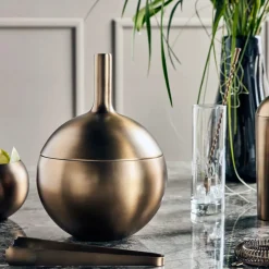 House Doctor Cocktailzubehör|Cocktailzubehör|Eiskübel, HDBaar, Antikes Messing-Finish