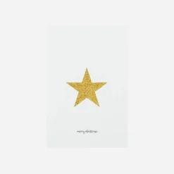 House Doctor Christmas Giftwrapping|Grußkarten, HDGlitr w. envelope, Weiß;Gold