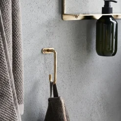 House Doctor Badezimmeraccessoires|Aufbewahrung Im Badezimmer|Haken, HDWelo, Oberfläche aus gebürstetem Messing