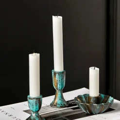 House Doctor Heimdekor|Teelichthalter Und Kerzenständer|Kerzenständer, HDCupa, Antikes Grün