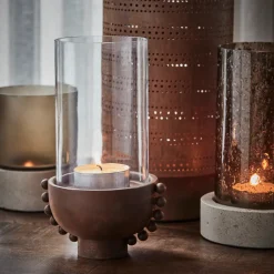 House Doctor Heimdekor|Laternen Und Windlichter|Kerzenständer, HDManet, Rot gebrannt