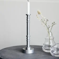 House Doctor Heimdekor|Teelichthalter Und Kerzenständer|Kerzenständer, Jersey, Silber oxidiert