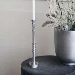 House Doctor Heimdekor|Teelichthalter Und Kerzenständer|Kerzenständer, Jersey, Silber oxidiert