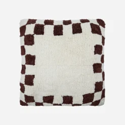 House Doctor Heimtextilien|Kissenbezüge|Kissenbezug, HDChess, Braun;Off-White