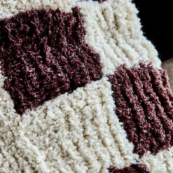 House Doctor Heimtextilien|Kissenbezüge|Kissenbezug, HDChess, Braun;Off-White