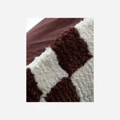 House Doctor Heimtextilien|Kissenbezüge|Kissenbezug, HDChess, Braun;Off-White