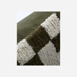 House Doctor Heimtextilien|Kissenbezüge|Kissenbezug, HDChess, Grün;Off-White