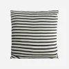 House Doctor Heimtextilien|Kissenbezüge|Kissenbezug, Stripe, Schwarz/Grau