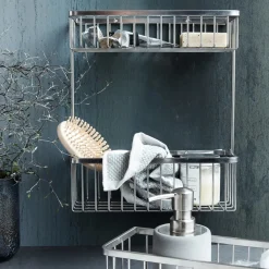 House Doctor Badezimmeraccessoires|Aufbewahrung Im Badezimmer|Korb, Bath, Double, Silber