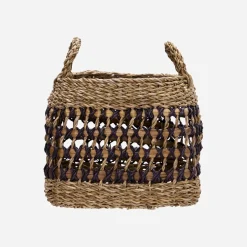 House Doctor Aufbewahrung|Aufbewahrung|Korb, HDPauta, Natur;Schwarz