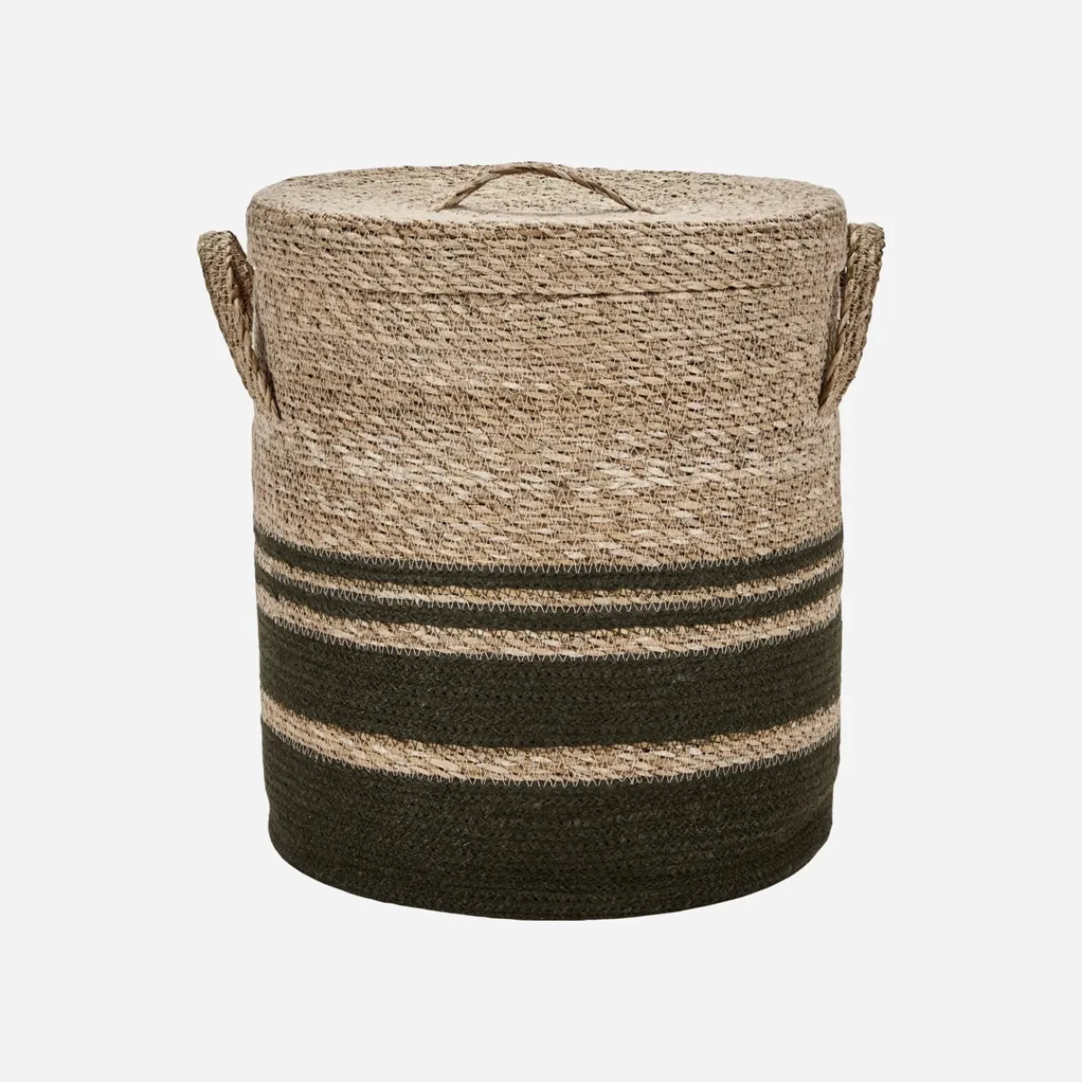 House Doctor Aufbewahrung|Aufbewahrung|Korb m. Deckel, HDLaundry, Army