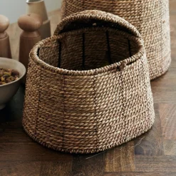 House Doctor Aufbewahrung|Aufbewahrung|Korb mit Deckel, Rama, Natur