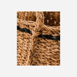 House Doctor Aufbewahrung|Aufbewahrung|Körbe, HDLaine, Natur;Schwarz