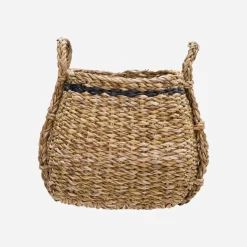 House Doctor Aufbewahrung|Aufbewahrung|Körbe, HDLaine, Natur;Schwarz