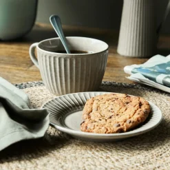 House Doctor Geschirr|Geschirr|Kuchenteller, HDPleat, Grau/braun