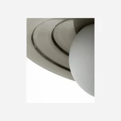 House Doctor Beleuchtung|Esstischlampen|Lampe, HDCoin, Gebürstetes Silber-Finish;Mattweiß