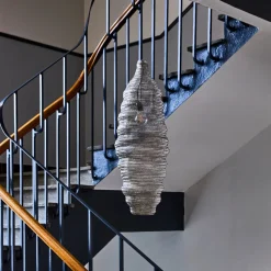 House Doctor Beleuchtung|Esstischlampen|Lampe, HDMesh, Gebürstetes Silber-Finish