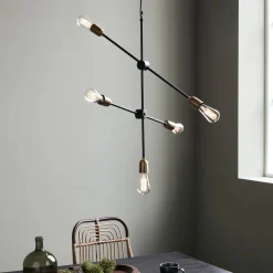 House Doctor Beleuchtung|Esstischlampen|Lampe, Molecular, Schwarz/Messing