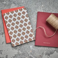 House Doctor Papier|Notizbuch, HDWrite, Beige/Burgundy/Orange