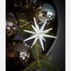 House Doctor Christmas Ornaments|Ornamente, HDSpike, Weiß mit funkeln