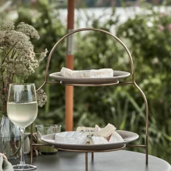 House Doctor Geschirr|Geschirr|Plate stand, HDSana, Antique brass finish