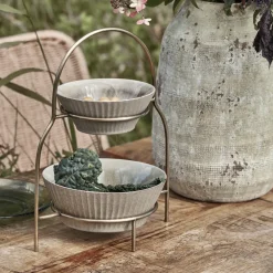 House Doctor Geschirr|Geschirr|Plate stand, HDSana, Antique brass finish