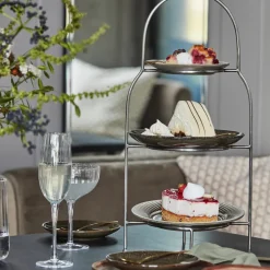 House Doctor Geschirr|Geschirr|Plate stand, HDSana, Silver finish