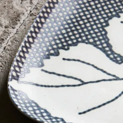 House Doctor Geschirr|Geschirr|Platte, HDAsh, Grau/Blau