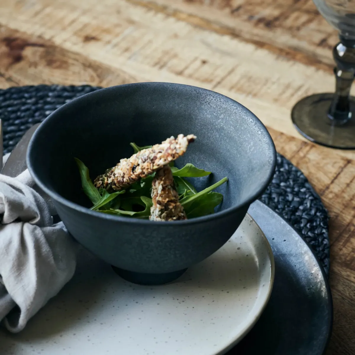 House Doctor Geschirr|Geschirr|Schüssel, Pion, Schwarz/Braun