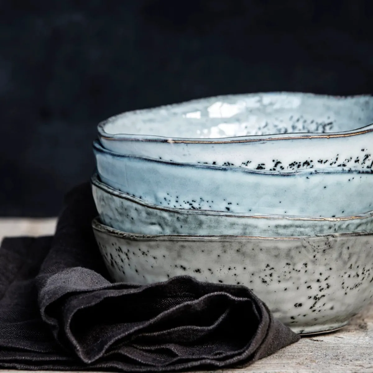 House Doctor Geschirr|Geschirr|Schüssel, Rustic, Grau/Blau