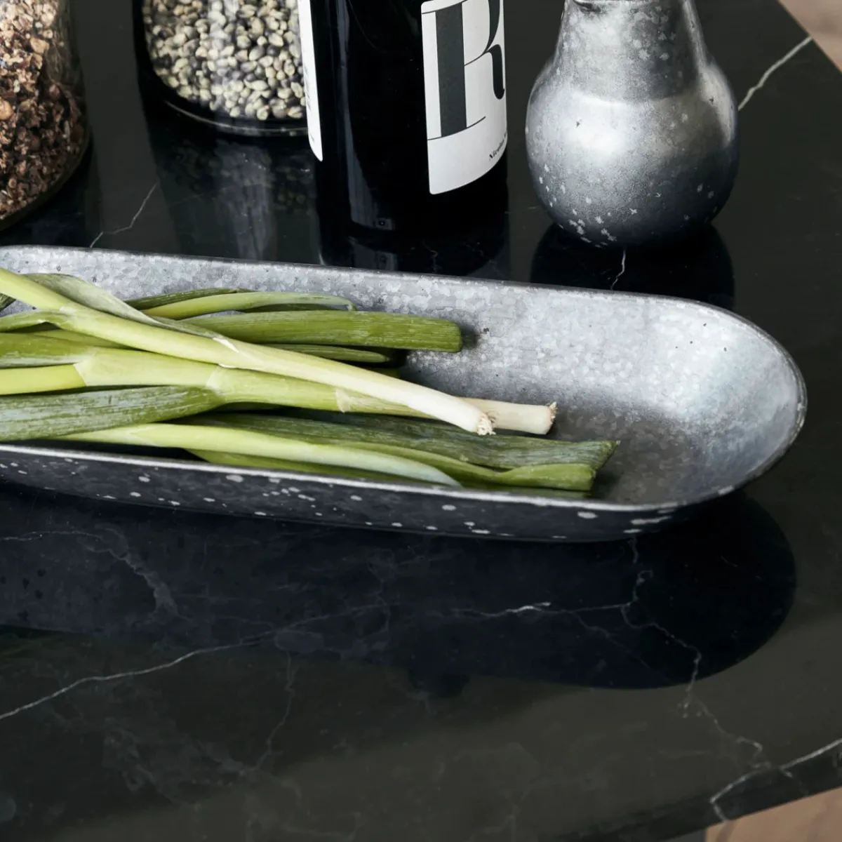 House Doctor Geschirr|Geschirr|Servierschale, Pion, Schwarz/Braun