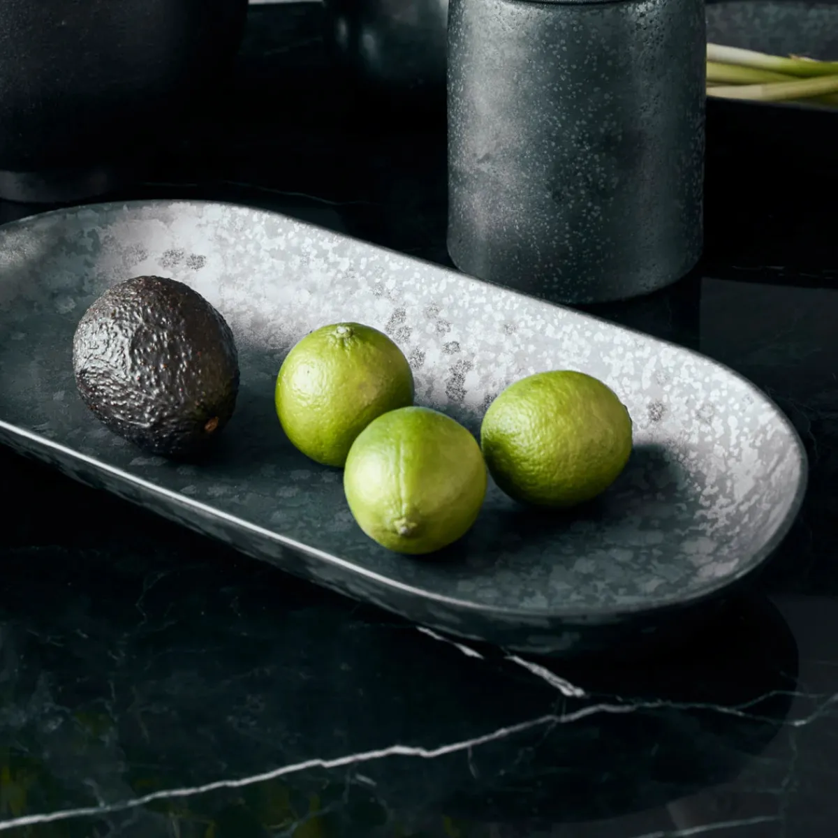 House Doctor Geschirr|Geschirr|Servierschale, Pion, Schwarz/Braun