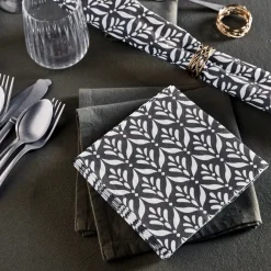 House Doctor Geschirr|Geschirr|Servietten, HDMento, Schwarz