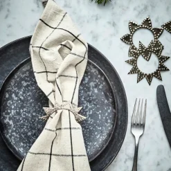 House Doctor Table Setting|Christmas Decor|Serviettenringe, HDRing, Antikes Champagner-Silber-Finish