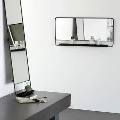 House Doctor Heimdekor|Spiegel|Spiegel mit Ablage, Chic, Schwarz