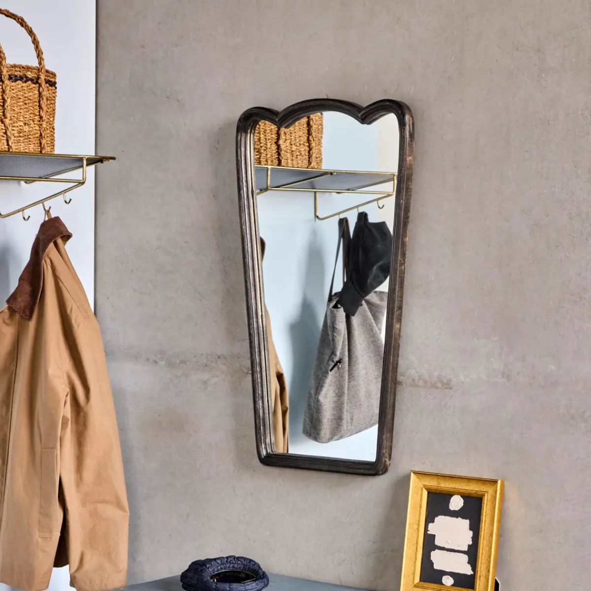 House Doctor Heimdekor|Spiegel|Spiegel mit Rahmen, HDJamp, Schwarz